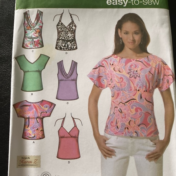 Simplicity 3753 knit top uncut sewing pattern - Picture 4 of 4